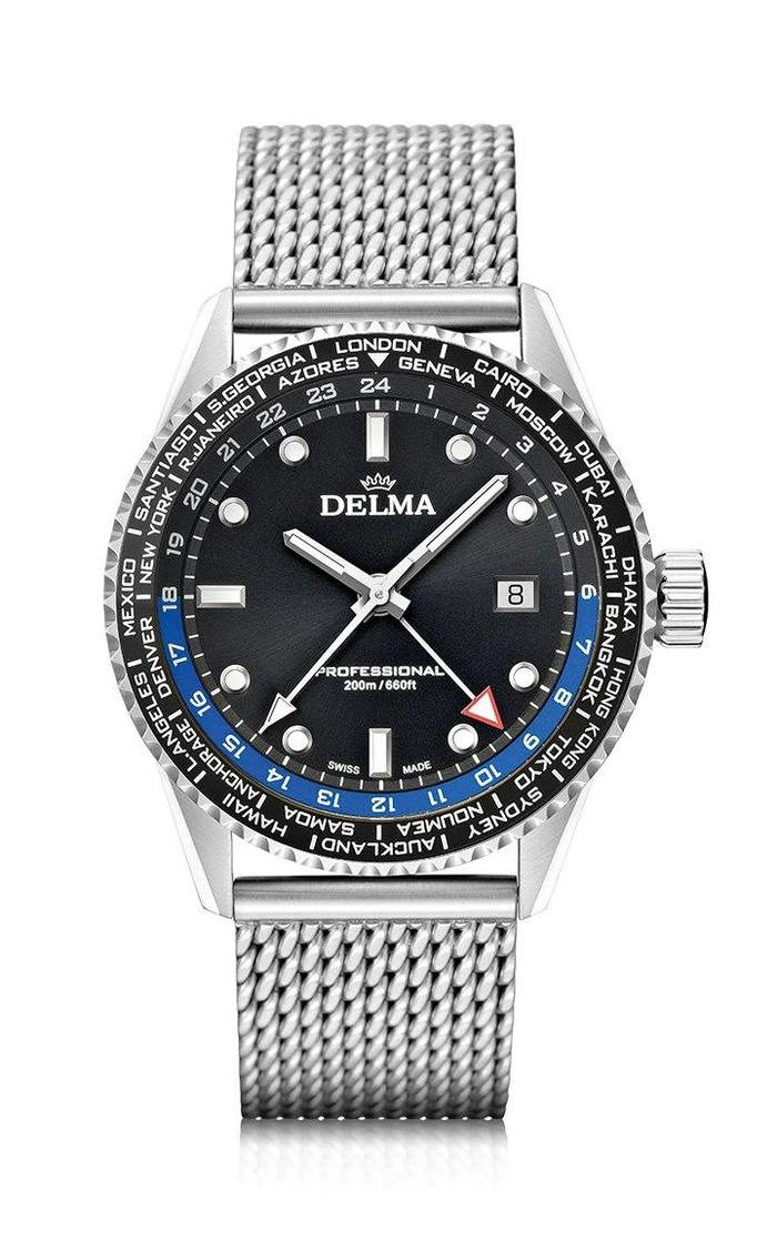 Delma Cayman Worldtimer Quartz 42mm