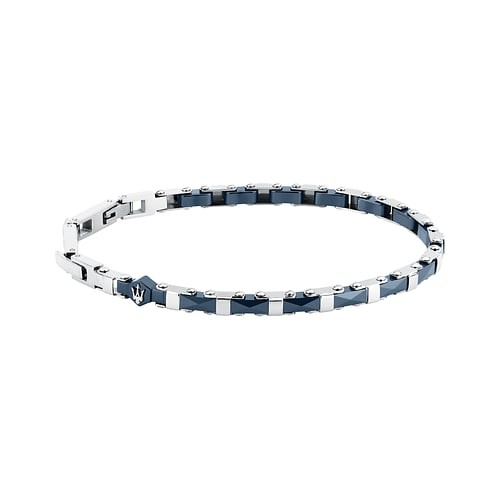 Maserati Stál Armband M/bláum keramik Hlekkjum 18,5+3,5CM (Copy)