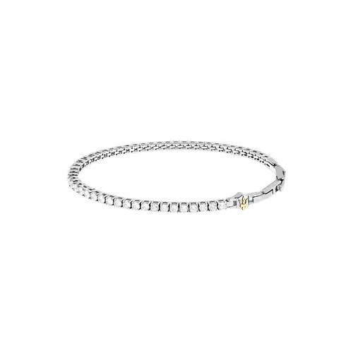Maserati Stál Armband M/hvítum Zirkon steinum 18,5+3CM