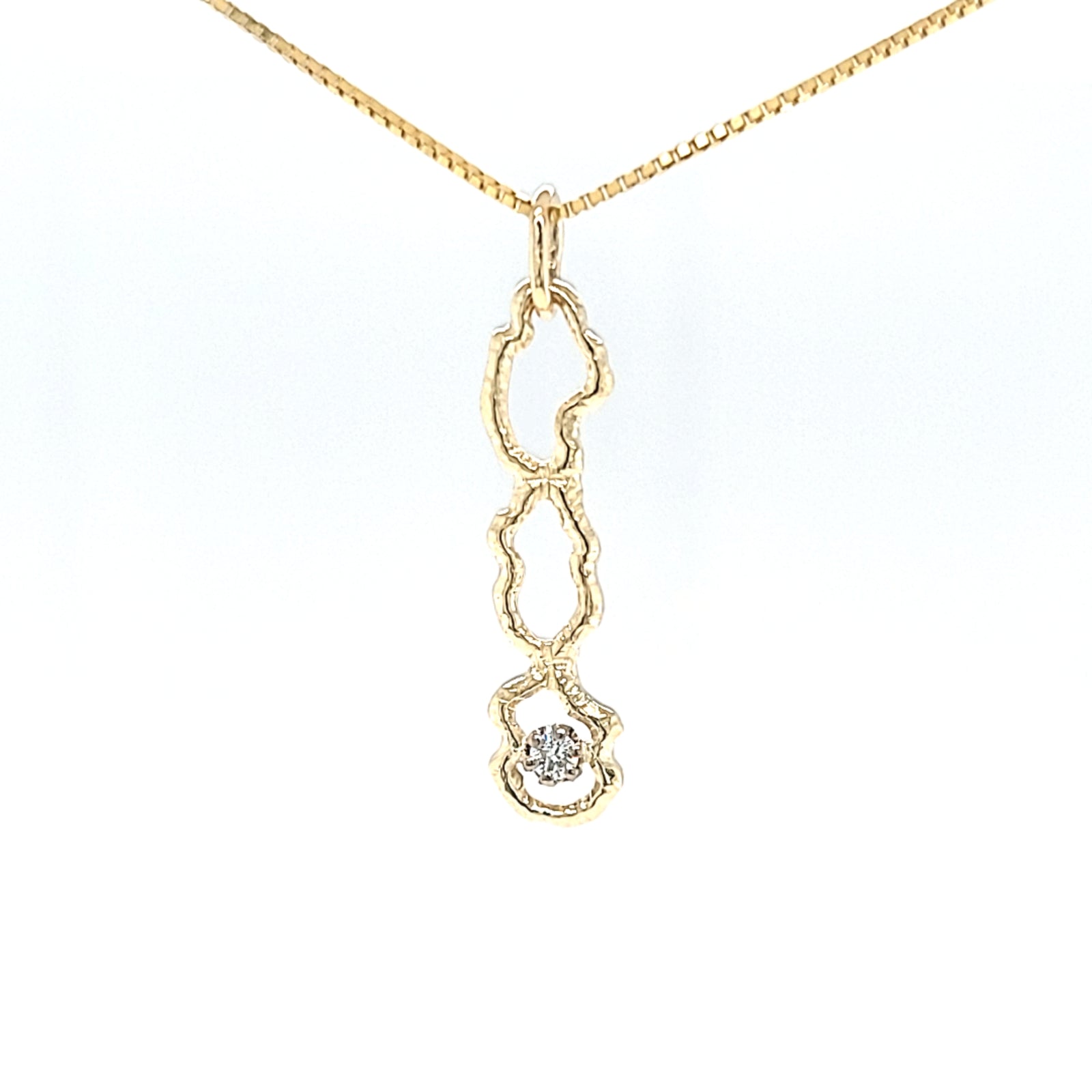 Gull Hálsmen með Demanti