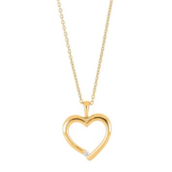 Siersbøl Gull Hálsmen með Demanti