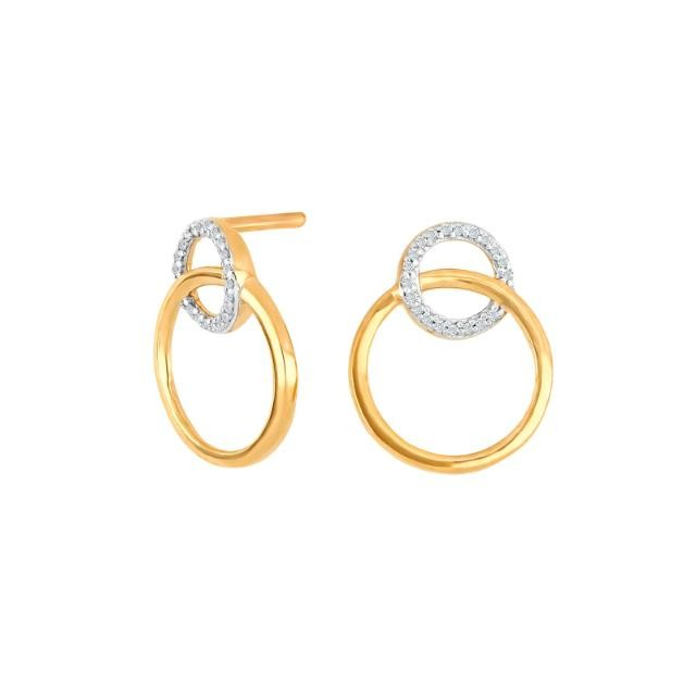 Siersbol Gull Eyrnalokkar með Demöntum