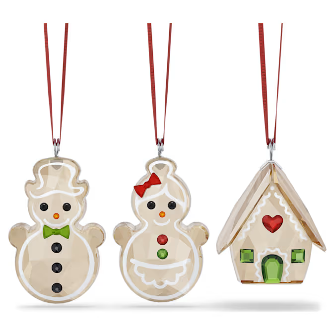 Swarovski Holiday Cheers: Ornament set Gingerbread