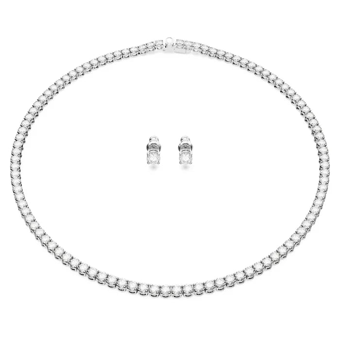 Swarovski sett Matrix Tennis Hálsmen og eyrnalokkar