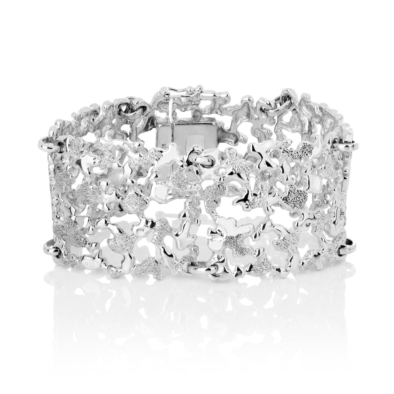 Íslínan <br> breitt armband með frostáferð