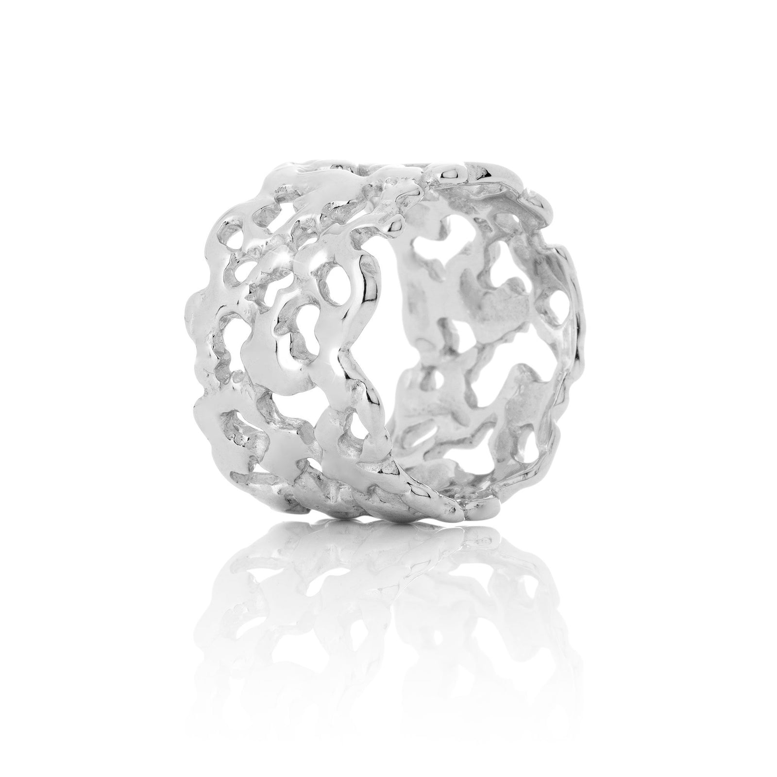 Íslínan <br> Silfurhringur breiður