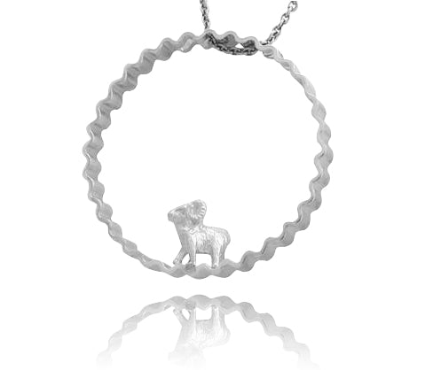 Bára <br> silfur hálsmen með hrút