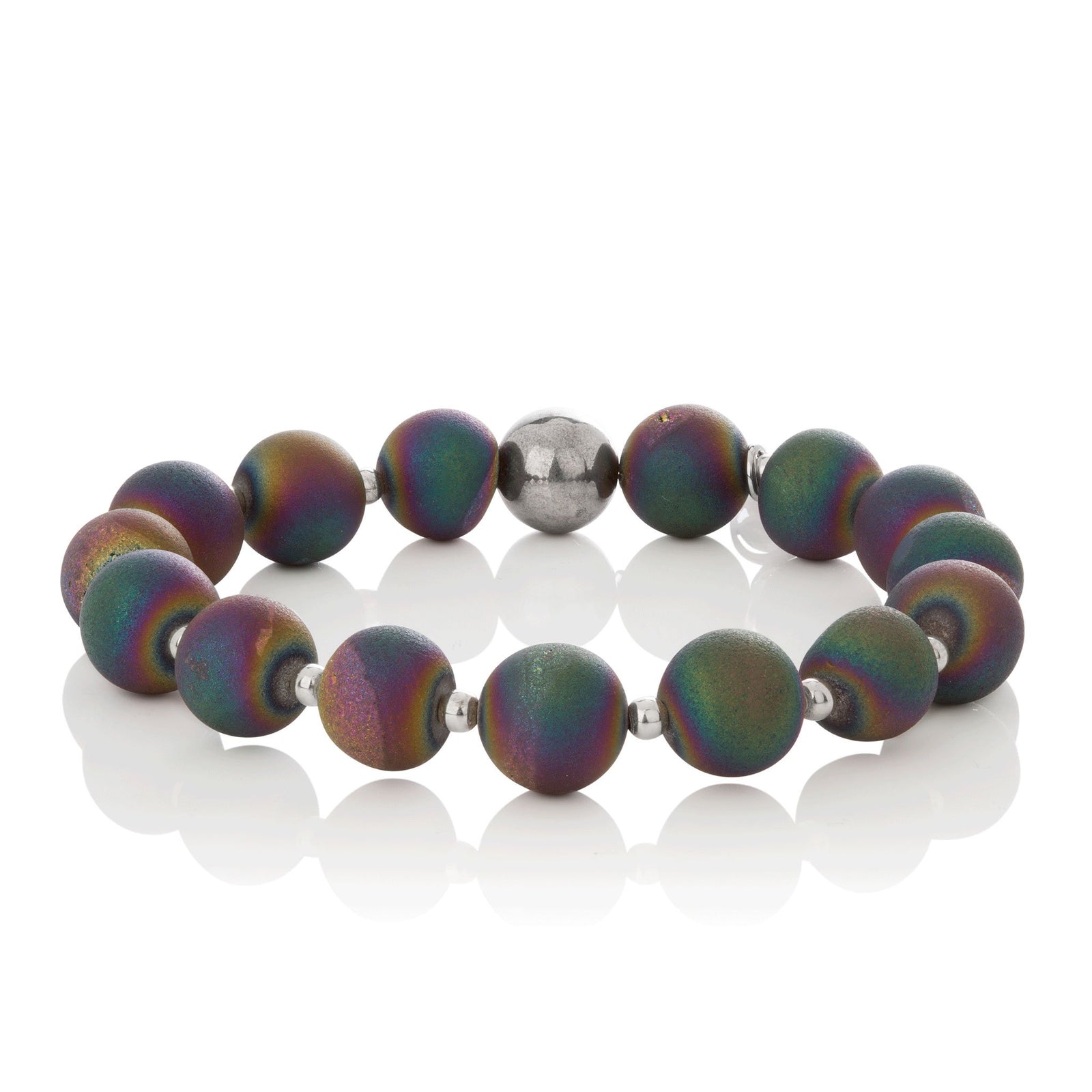 Norðurljós <br> armband með kristalskúlum