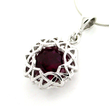 Icecold - Hekla Silfur Hálsmen Með Fjólubláum Zirconia Steini - jonogoskar.is