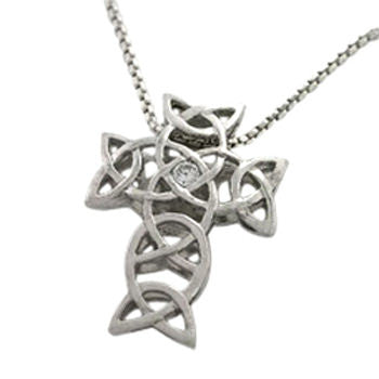 Icecold - Hekla Silfur Hálsmen Með Hvítum Zirconia Steini - jonogoskar.is